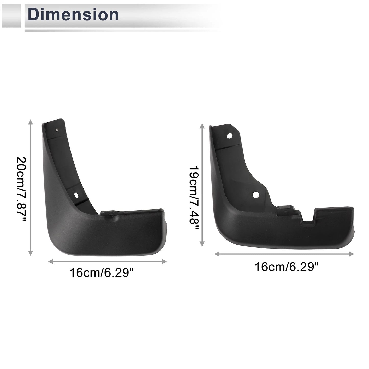 Set of 2 Mud Flaps Splash Guards for Mazda Axela (2014–2019)