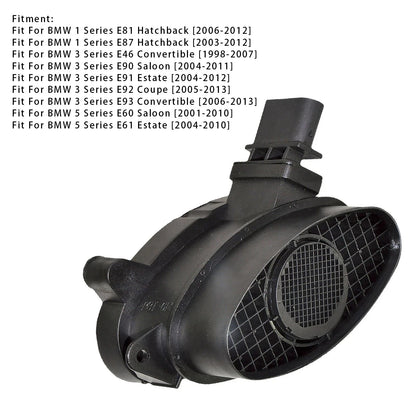 Mass Air Flow Meter Sensor for BMW E90 E91 E92 E87 E60 (2006–2013) 0928400529