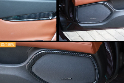 21Pcs ABS Carbon Fiber Decor Trim Cover for Maserati Quattroporte (2014–2021)
