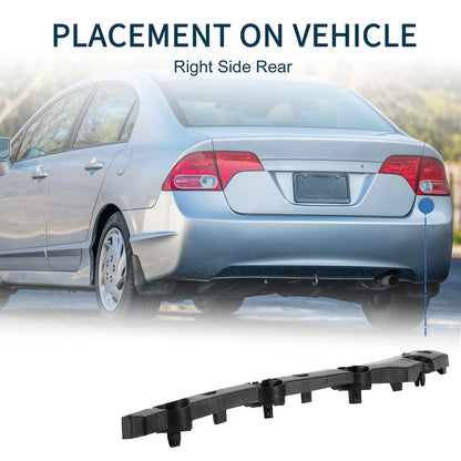 Right Rear Bumper Retainer Bracket for Nissan Versa (2020–2022) ABS Black