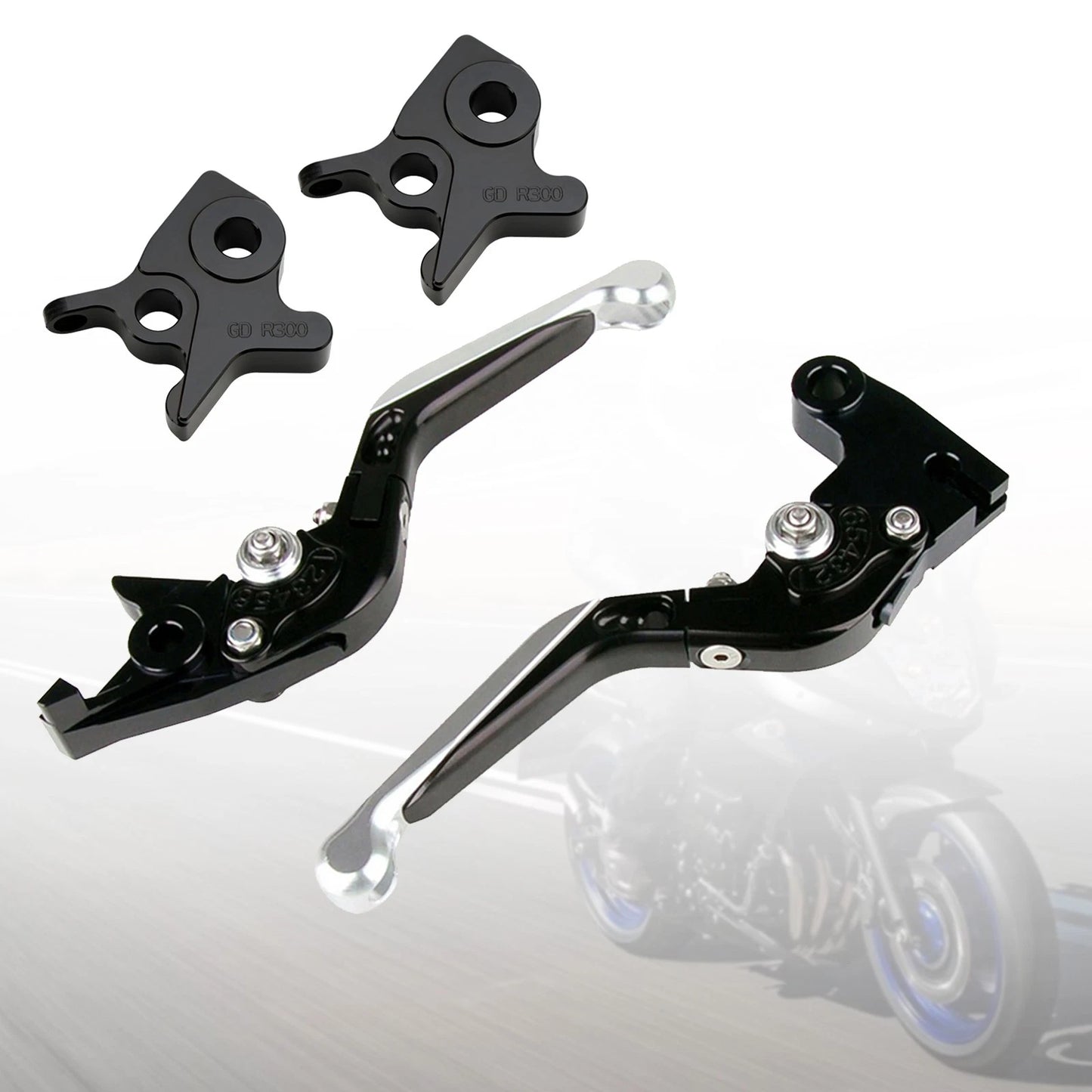 Fork Headlight Mount Bracket for Universal Motorcycle (41-51mm) Black