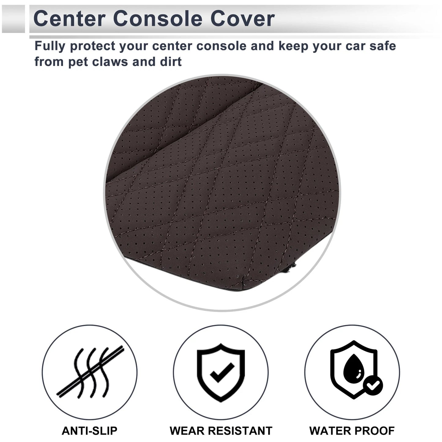 Center Console Cover for BMW 5 Series G30 (2018–2023) Dark Brown Set of 1