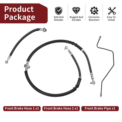 Front Brake Hose Line & Pipe Kit for Yamaha Raptor 700 (2006–2024)