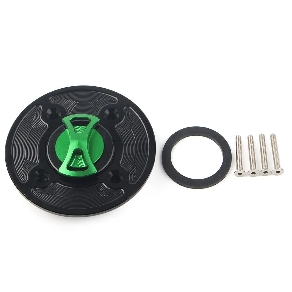 CNC Fuel Gas Tank Cap Cover for Kawasaki Ninja 400 650 Z900 Versys (2018–2023)