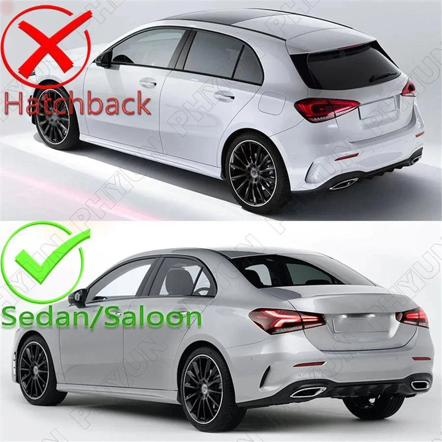 Rear Bumper Trim Lip Side Splitter for A160 A250 A35 AMG Line Sedan (2013-2023)
