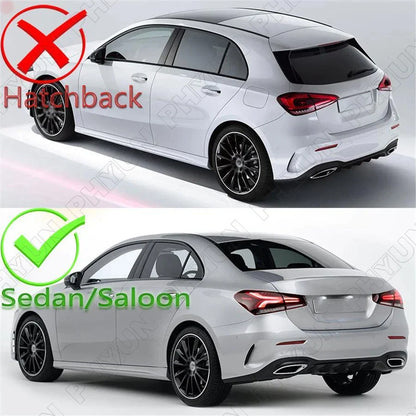 Rear Bumper Trim Lip Side Splitter for A160 A250 A35 AMG Line Sedan (2013-2023)