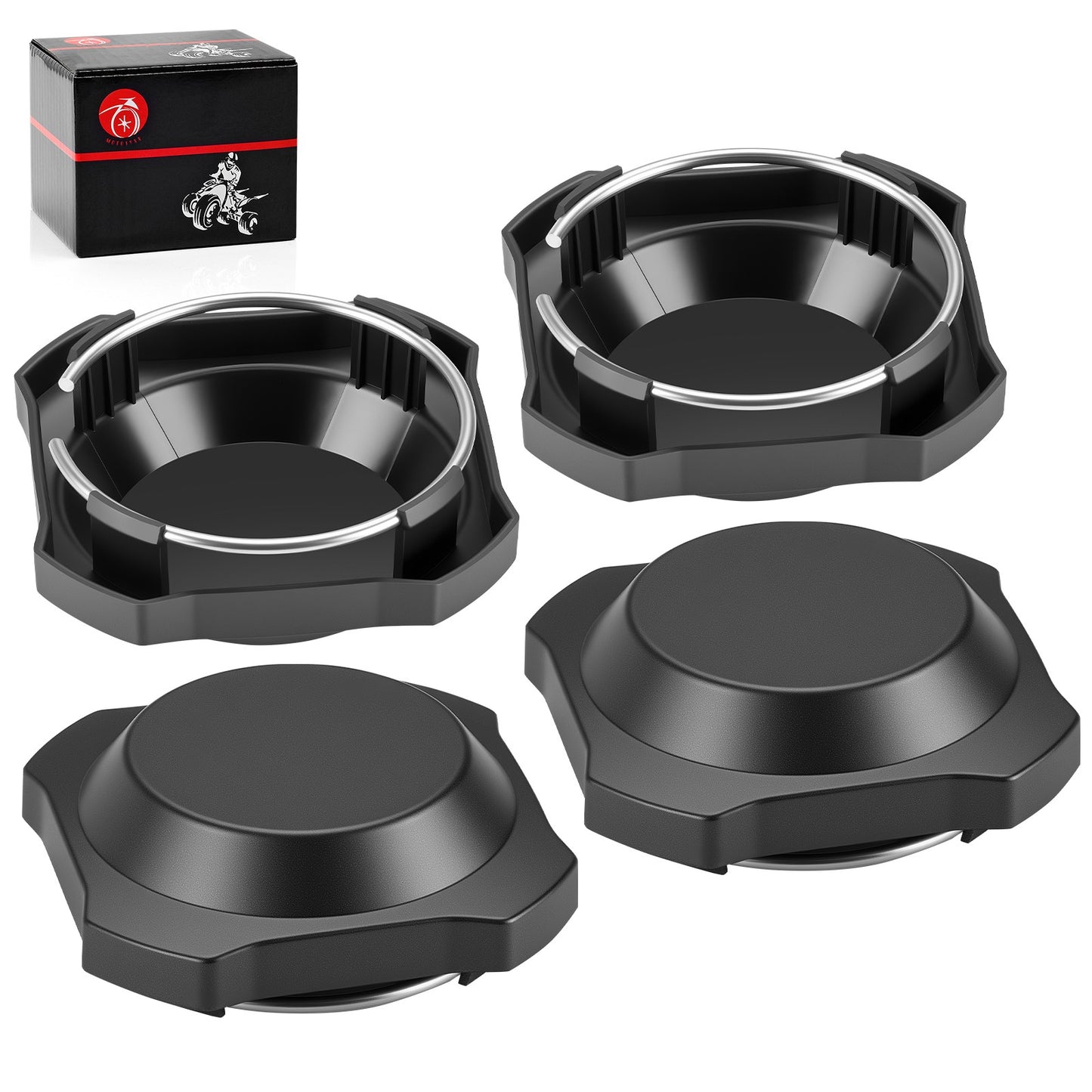 Set of 4 Center Hub Wheel Rim Caps for Polaris RZR XP 4 1000 (2024–2025)
