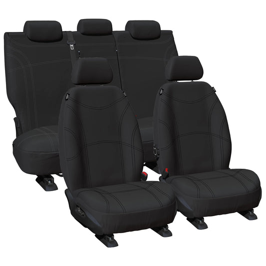 Set of 2 Black Neoprene Seat Covers for Ford Ranger PX PX3 (2016–2021)