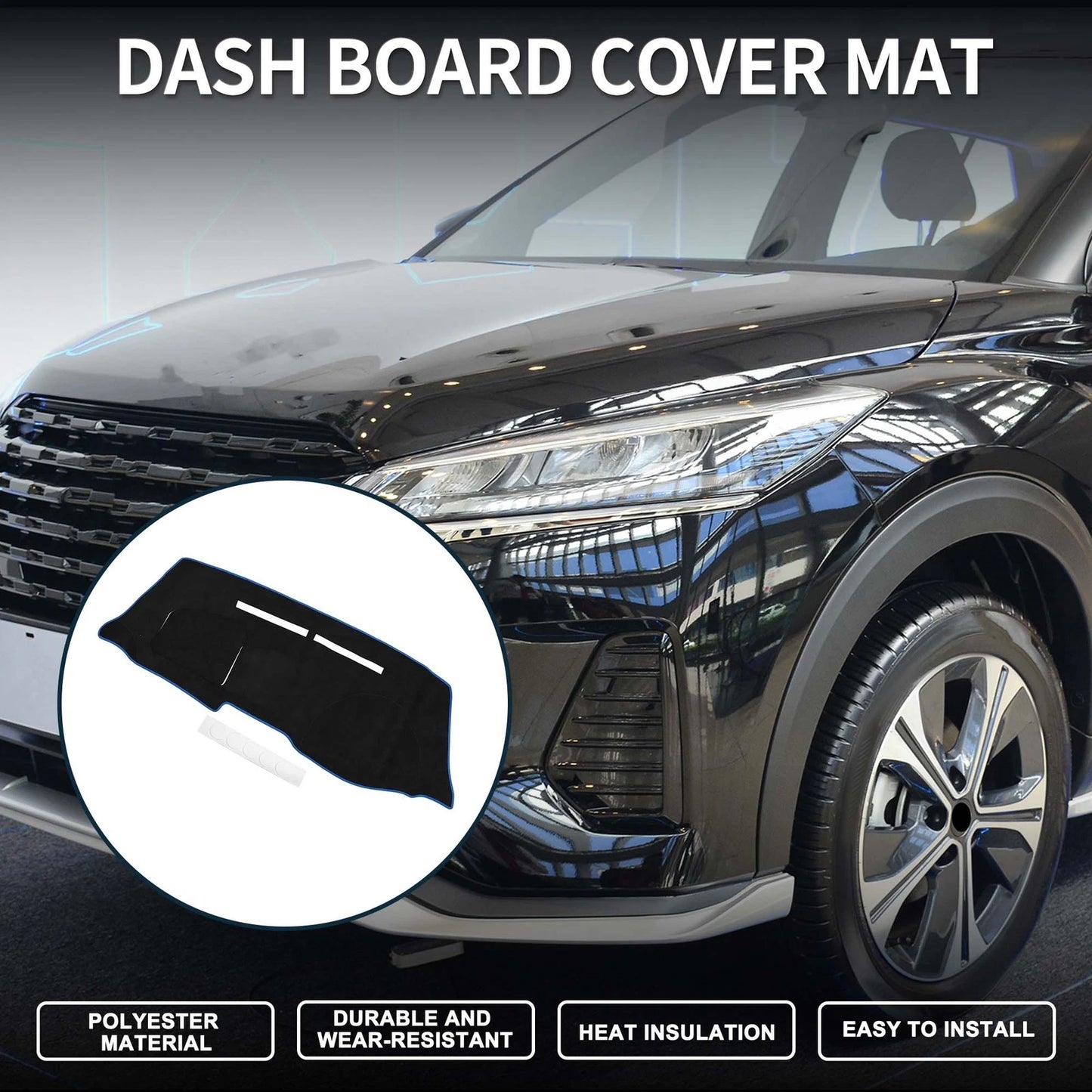 Dashboard Cover Mat for Nissan Note E12 / HE12 / NE12 (2012–2020) Black Blue