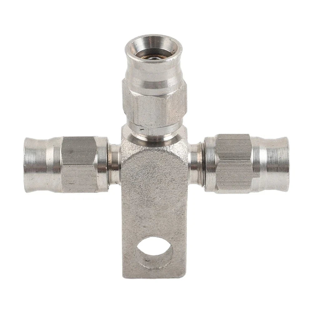 Stainless Steel AN-3 Tee Brake Hose Fittings for Car (No Year Specified)