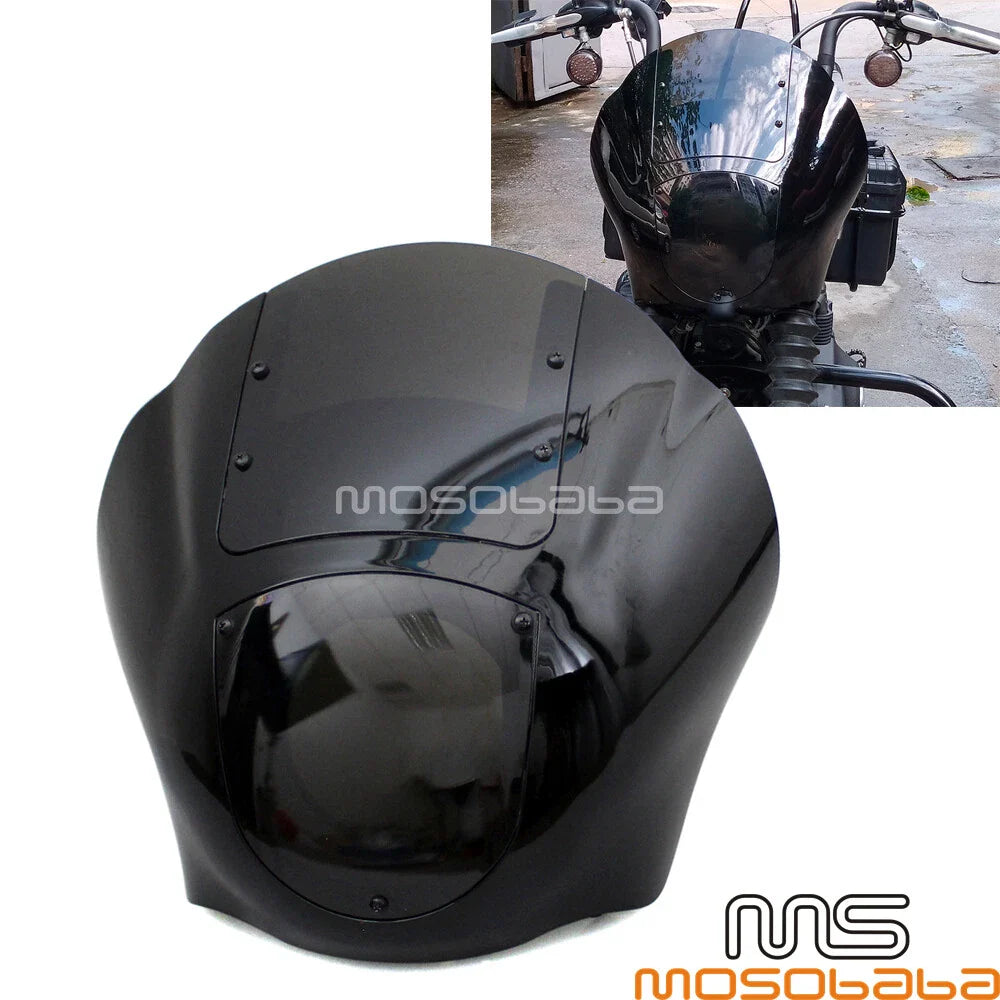 Headlight Fairing Windshield w/ 42-50mm Mount Clamp for Harley XL