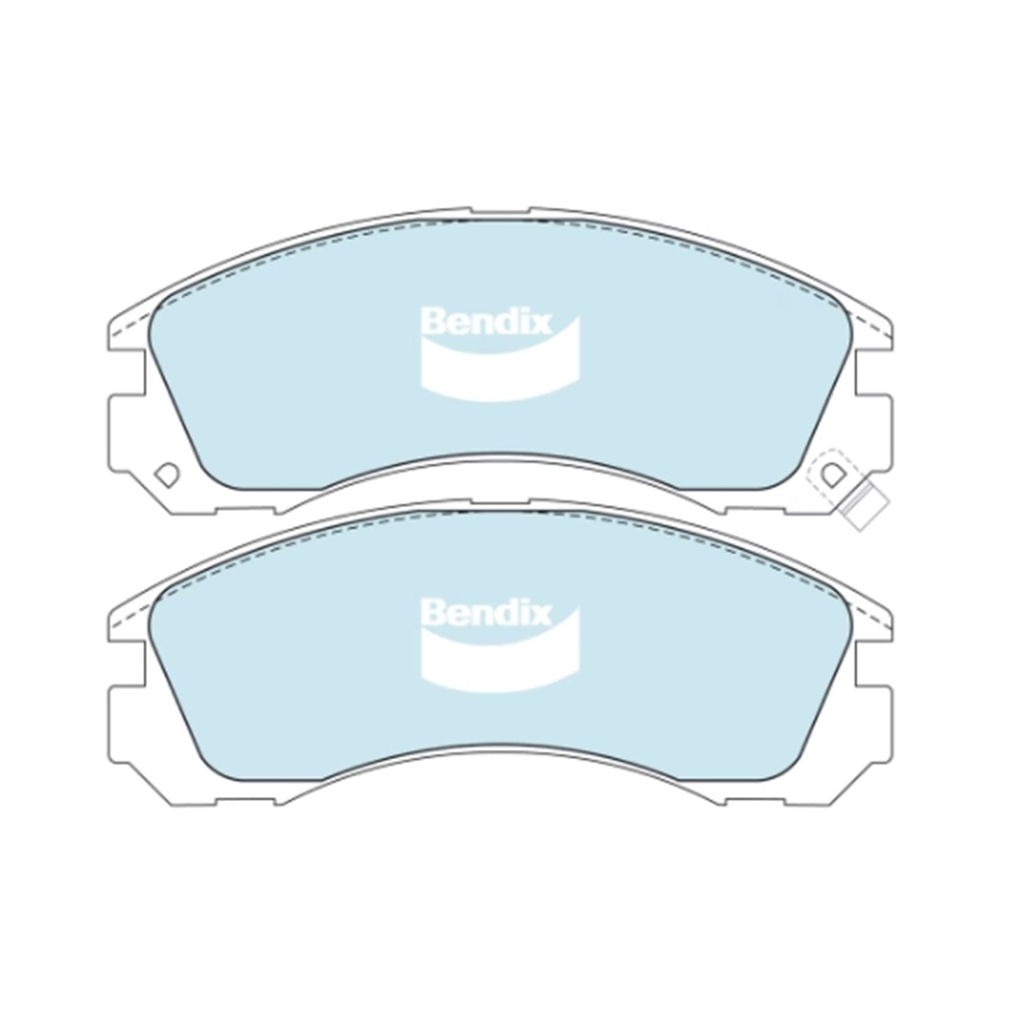 Set of 4 Bendix HD Front Disc Brake Pads for Mitsubishi 3000GT (1992–1996)