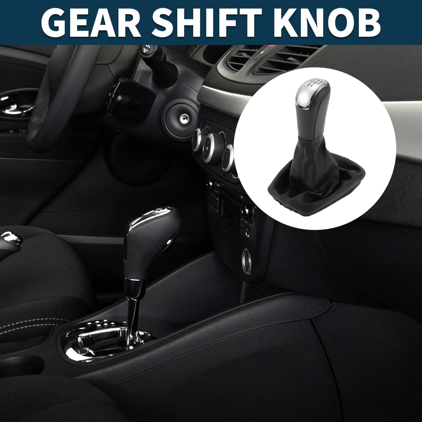 5 Speed Manual Gear Shift Knob w/ Cover for Skoda Fabia I (1999–2008)