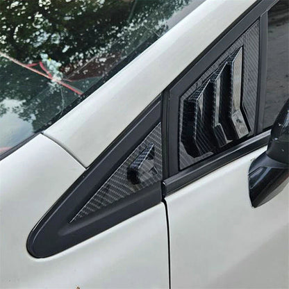Carbon Fiber Black Front Window Scoop Louver Cover for Honda Civic (2012-2015)