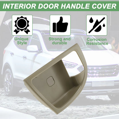 Rear Right Interior Door Handle Trim Bezel for Hyundai Santa Fe (2007–2012) Beige