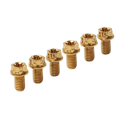 6pcs M6x30mm Titanium Torx Head Flange Bolts for Bike Motorcycle