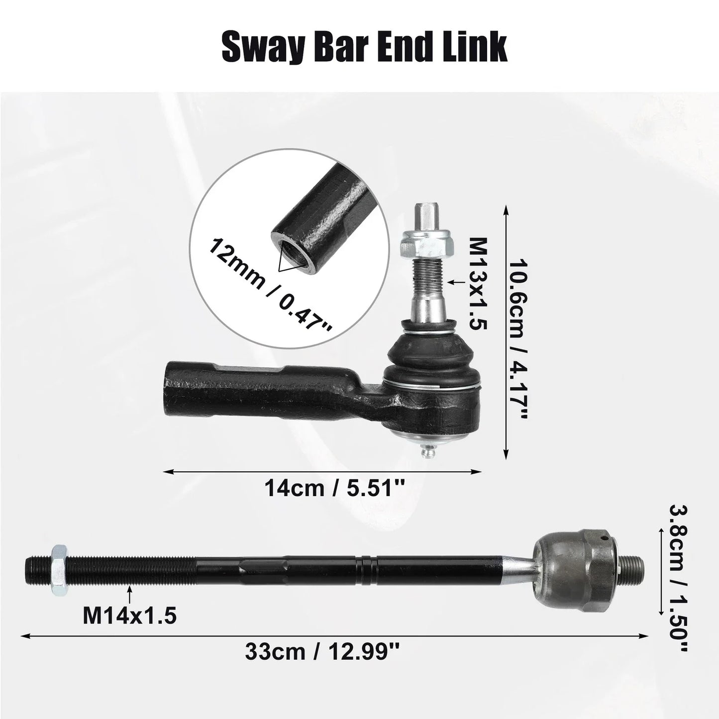 4 Pcs Tie Rod End Links for Dodge Charger (2011-2023)