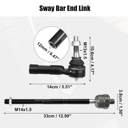 4 Pcs Tie Rod End Links for Dodge Charger (2011-2023)
