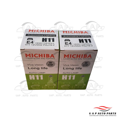 2 x Halogen Headlight Bulb 12V 55W Michiba for Vehicle