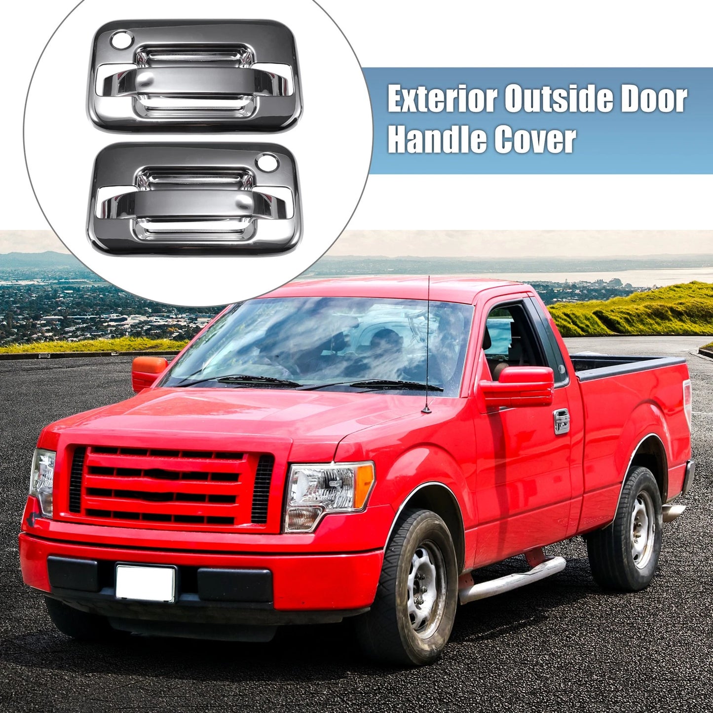 Set of 4 Exterior Door Handle Covers for Ford F-150 (2015–2023)