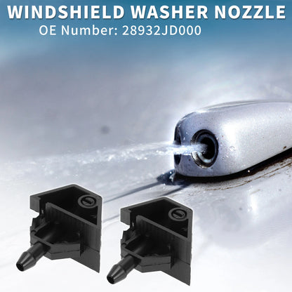 Set of 2 Front Windshield Washer Nozzles No. 28932JD000 for Nissan Qashqai (2007–2013)