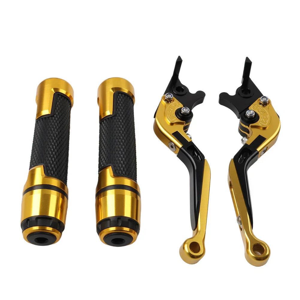 Gold Extendable Brake Clutch Lever Grip Set for BMW S1000XR (2015-2021)
