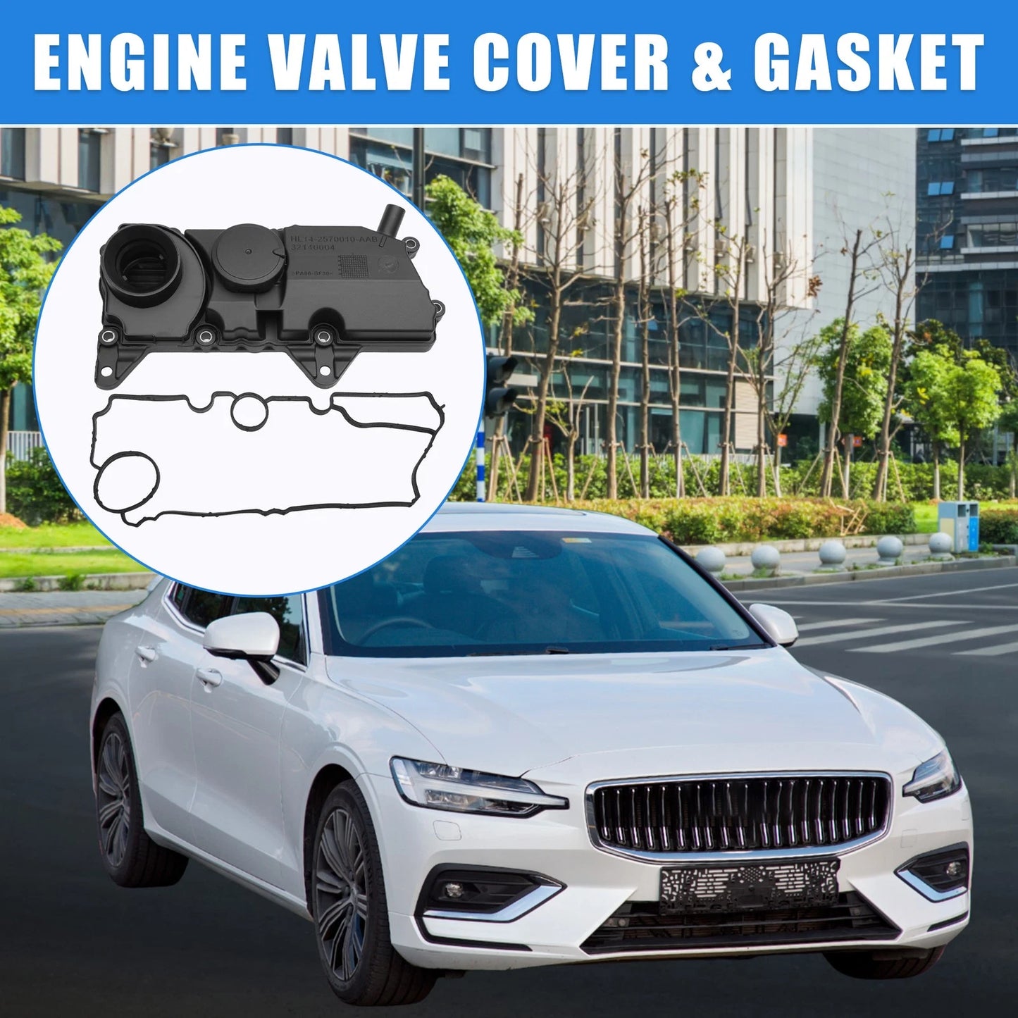 PCV Oil Engine Valve Rocker Cover with Gasket 32140004 for Volvo S60 V90 (2017–2023)