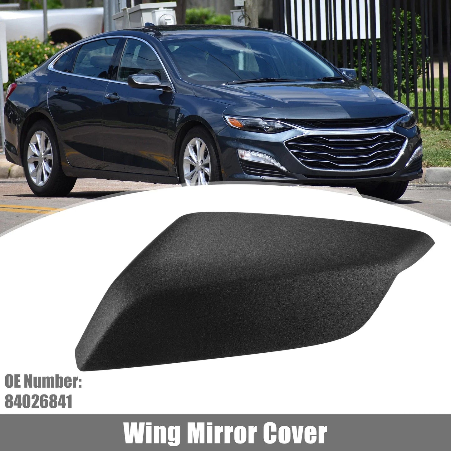 Black Left Side Car Door Wing Mirror Cover for Chevy Malibu (2013-2015)