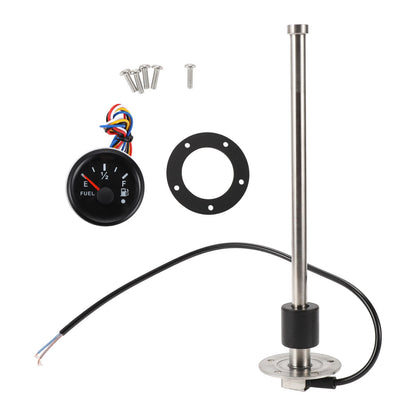 Fuel Sending Unit and Gauge Kit 240-33 Ohm for Boat Car Vehicle (275mm)
