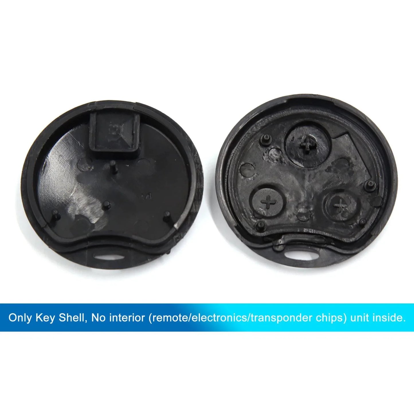 Key Fob Shell Case for SMART Fortwo & Mercedes-Benz 3 Button Black