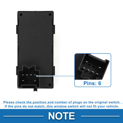 Front Power Window Switch for Chevrolet Silverado 1500 2500 3500 (No. 23436336)