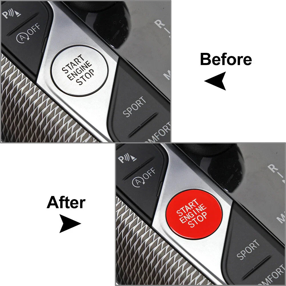 Red Engine Start Stop Button Switch Cover Trim for BMW 3 8 X Series (2006-2020)