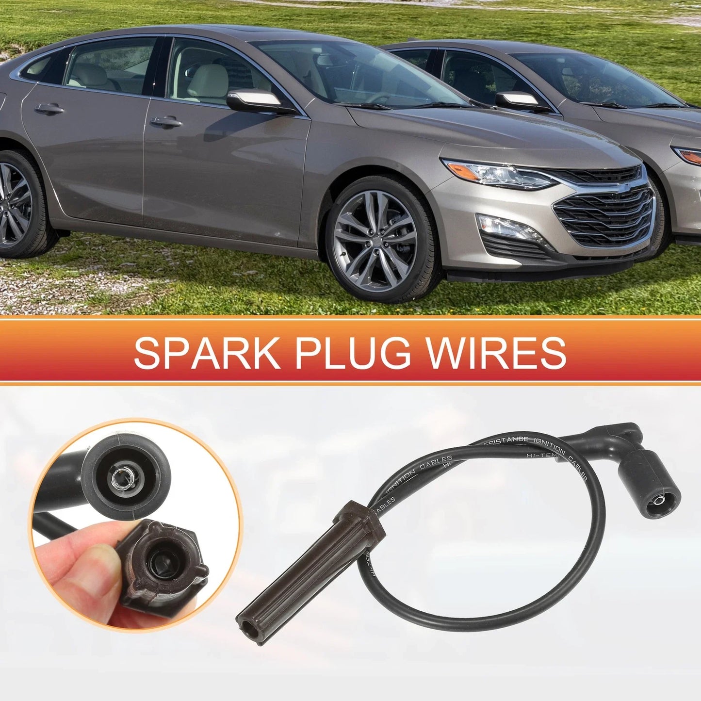 6 x Spark Plug Wire Ignition Coil Cables for Chevrolet Equinox (2005-2009)