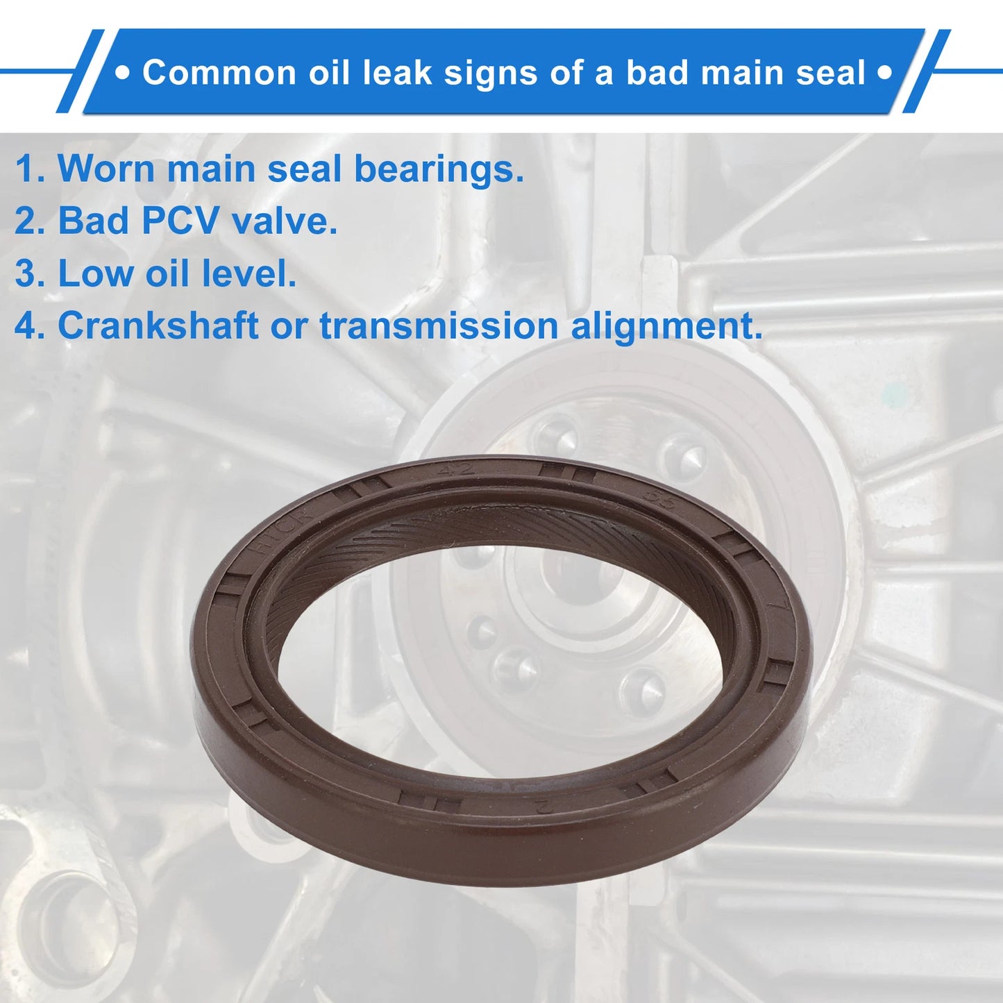 1 Pc Front Crankshaft Oil Seal for Hyundai Elantra Sonata (2011–2016) No.21421-25001