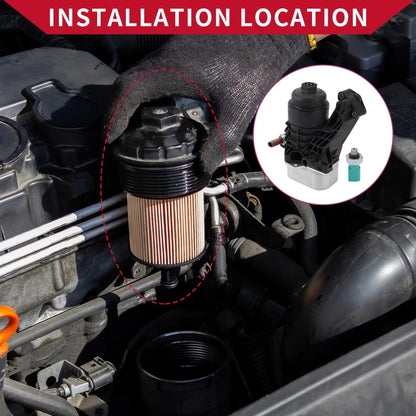 Engine Oil Cooler Filter Housing for Volkswagen Golf (03N115389A)