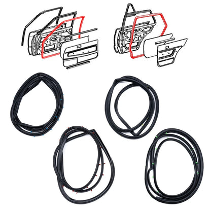 Set of 4 Weatherstrip Seals for Toyota Starlet (1978–1984)