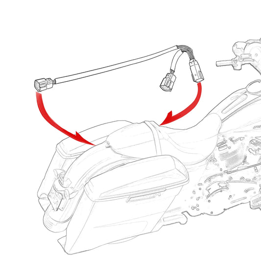 Trunk Wiring Harness for Harley Touring Electra Road King Glide (14-23)