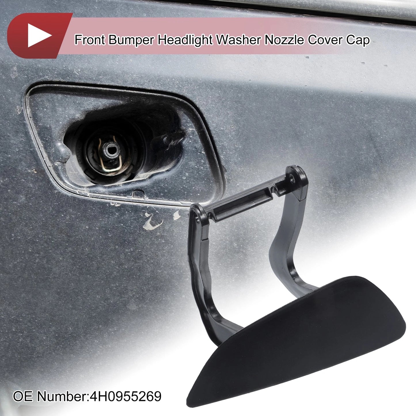 Front Left Washer Nozzle Cover Cap for Audi A8 (2009–2014) 1 Pcs