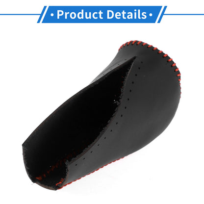 1 Pc Gear Shift Knob Cover for Toyota RAV4 (2013–2016) Black Red Faux Leather
