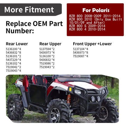A-Arm Bushing Bolt Kit for Polaris RZR S 800 (2009–2014)