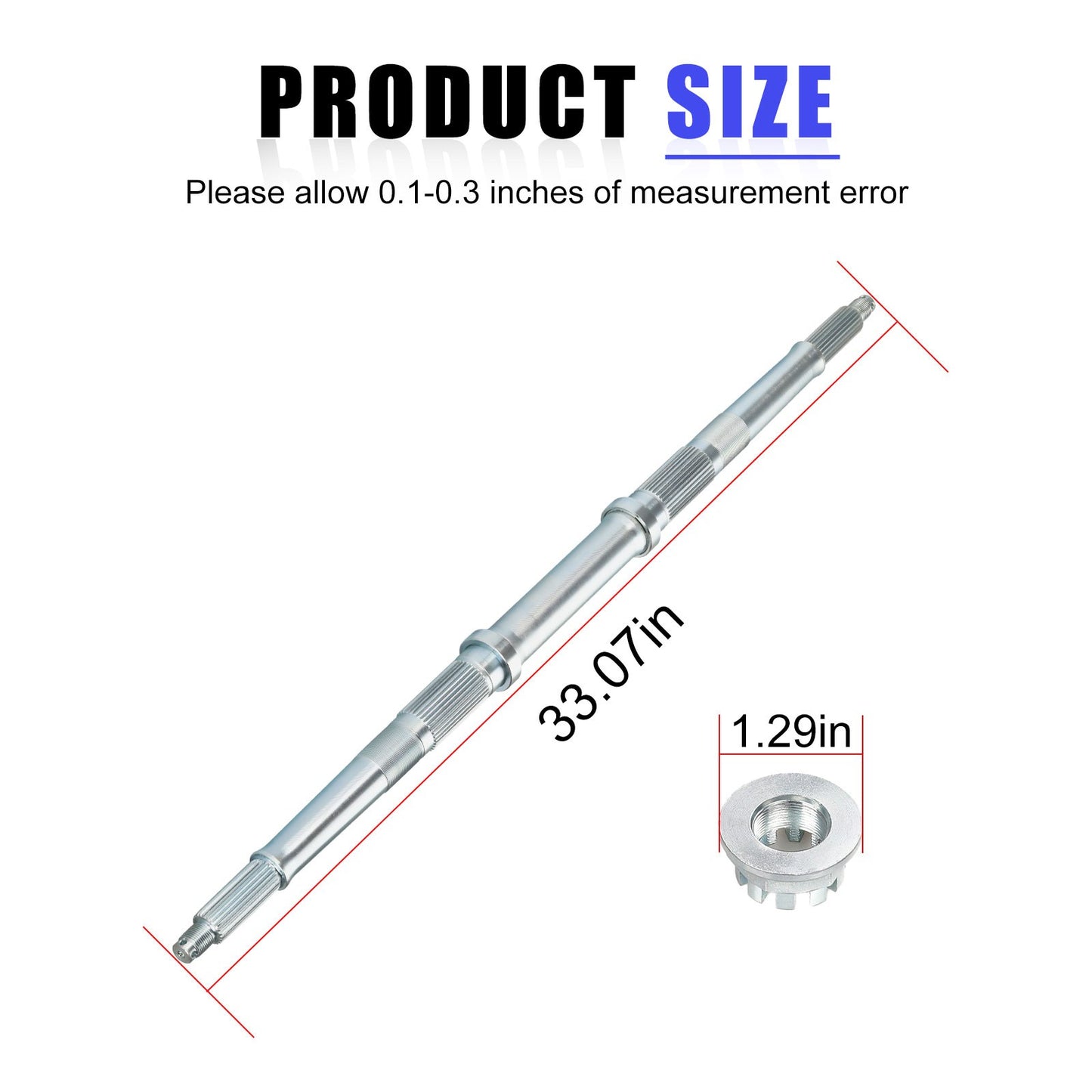 Rear Axle Shaft with Nut Pin for Honda TRX300/300FW (1993–2000)