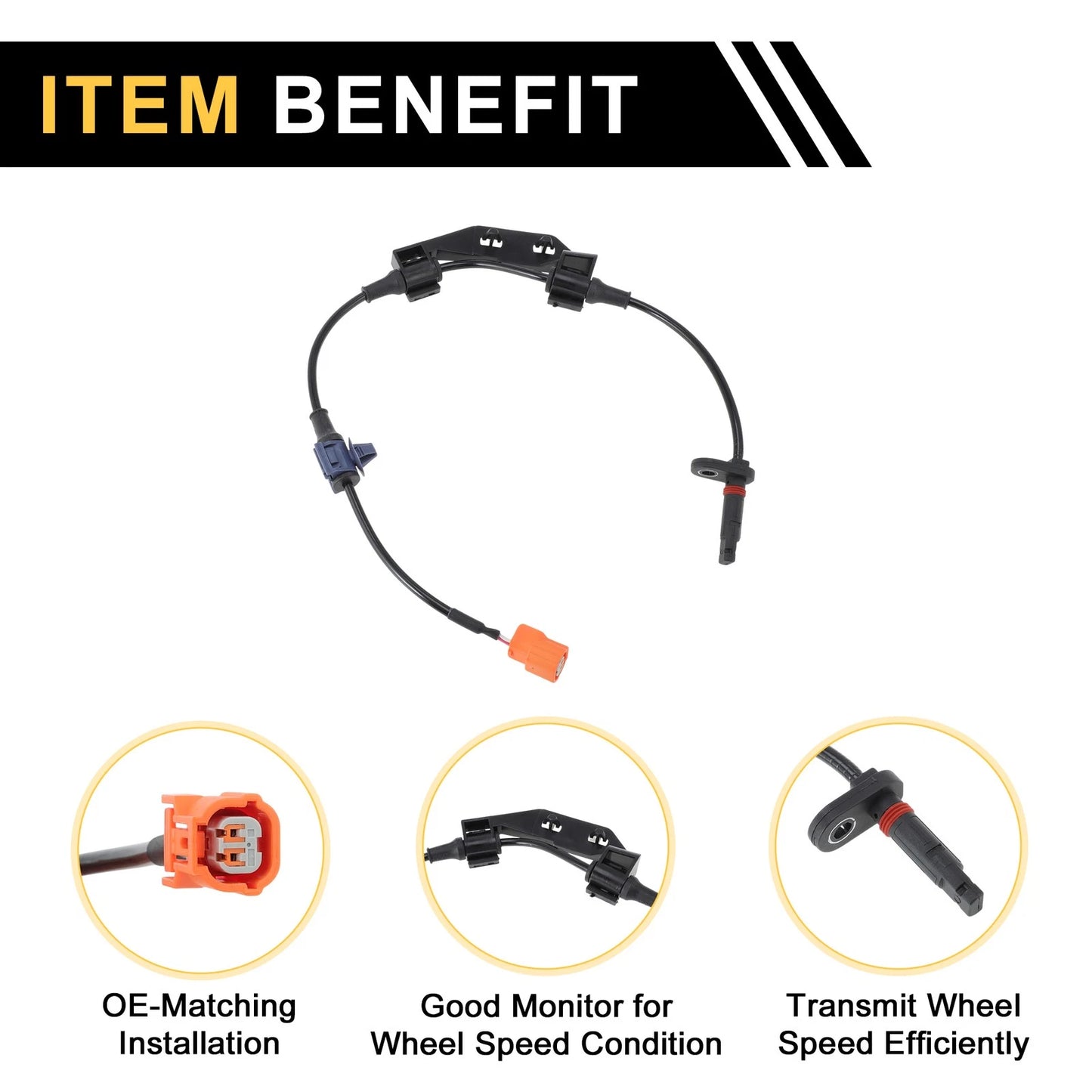ABS Wheel Speed Sensor No. 57475SFJJ02 for Honda Civic (2016–2021) Rear Left