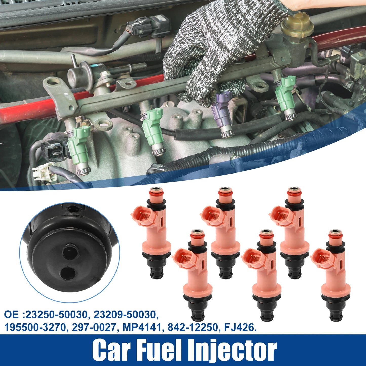 Set of 6 Fuel Injector Nozzles for Lexus GS400 (1998–2000) 23209-50030