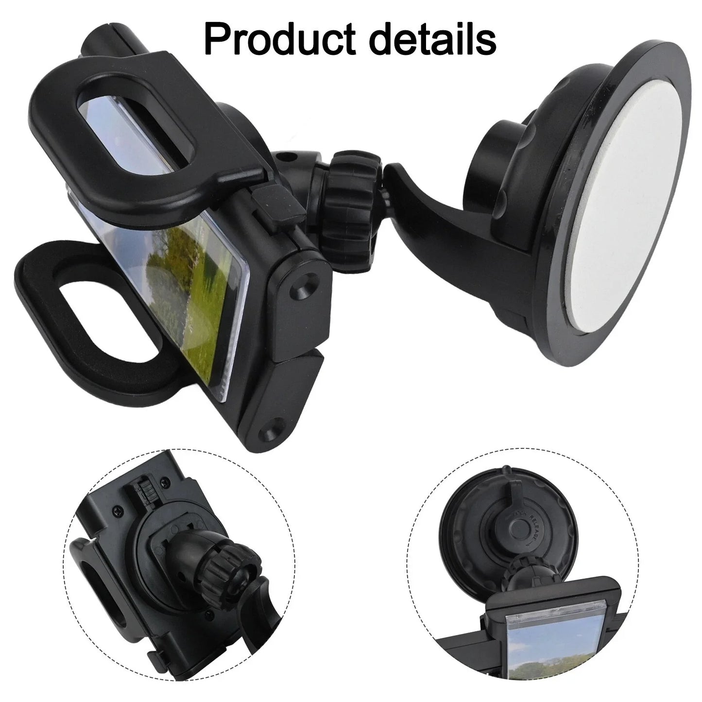 Compact / Car Dashboard Mobile Device Holder with Strong Suction Grip