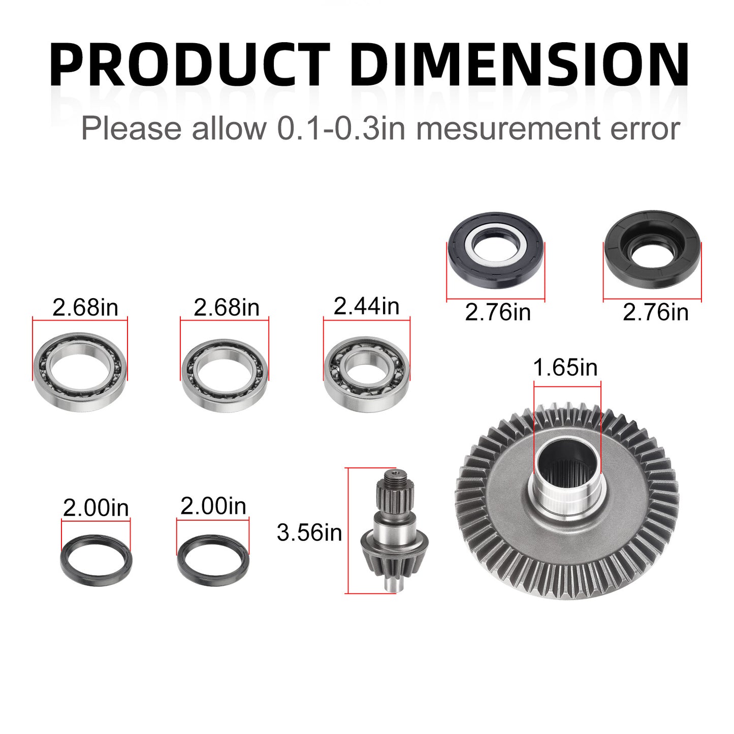 Rear Differential Rebuild with Gear Kit for Honda Recon 250 (1997–2023)