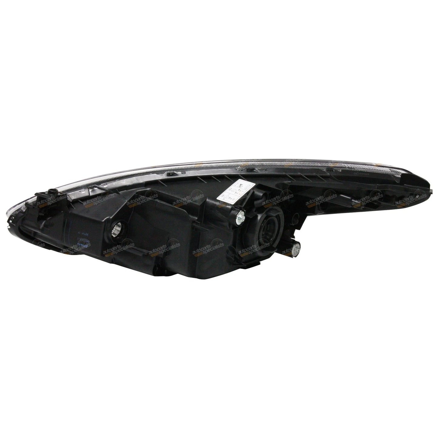 Set of 2 Black Headlights for Mazda 2 (2007–2014)