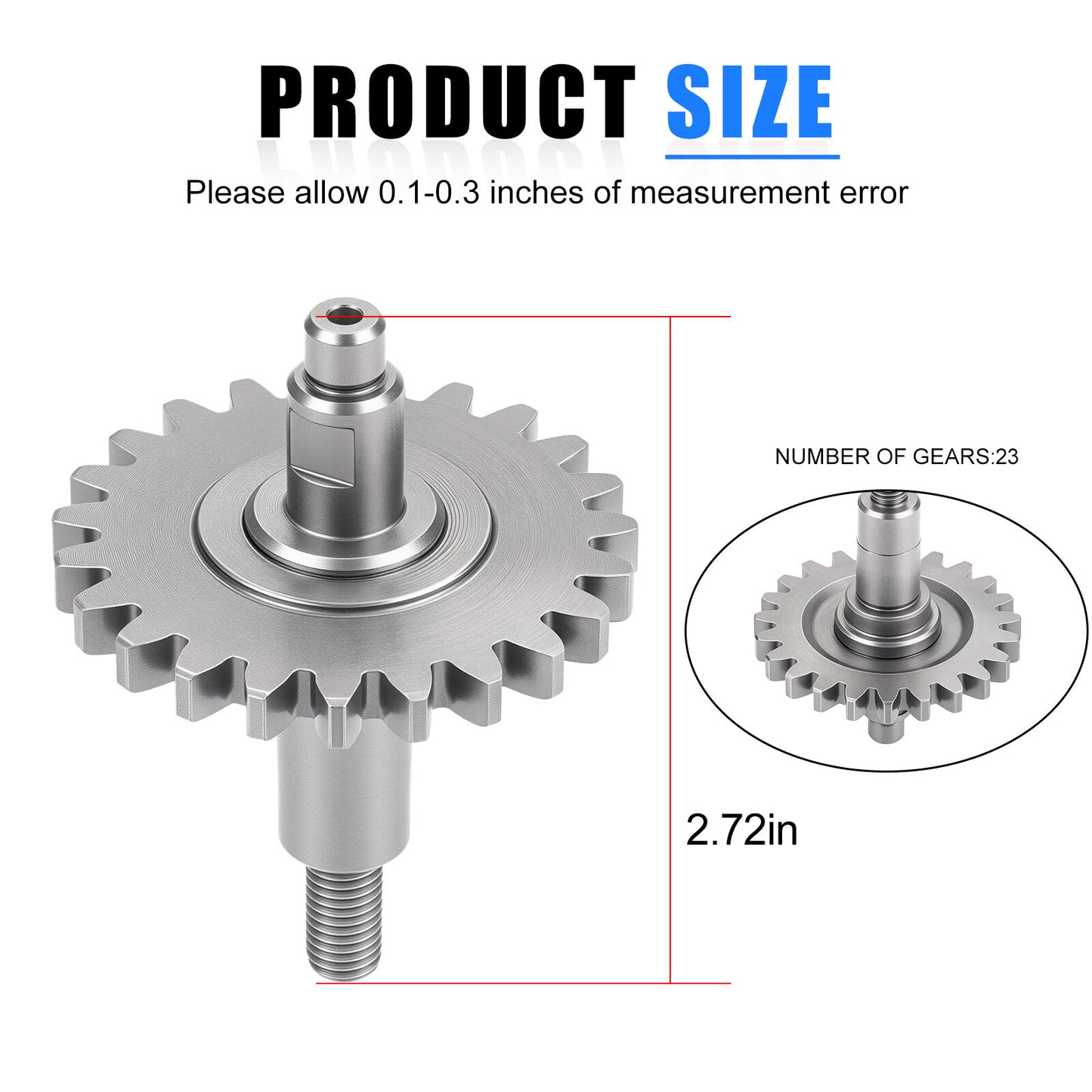 Water Pump Impeller Shaft Gear for Honda CR125R (1997–2007)