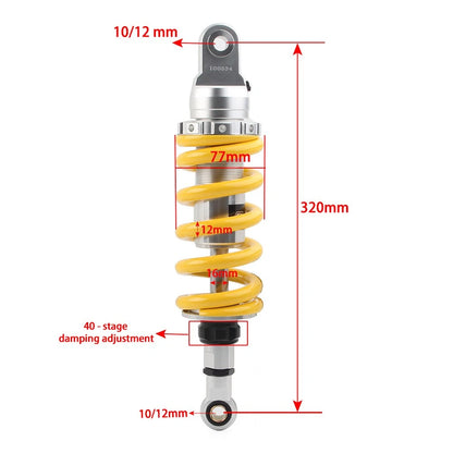 320mm Shock Absorber for Dirt Pit Bike ATV Quad Motorcycle Yellow