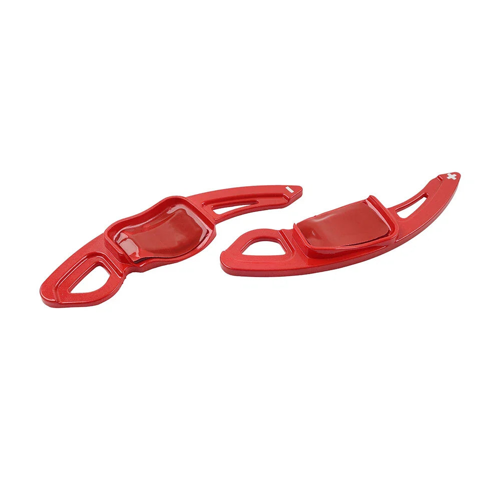 Red Steering Wheel Paddle Shifter Extensions for VW Golf Jetta Passat Polo