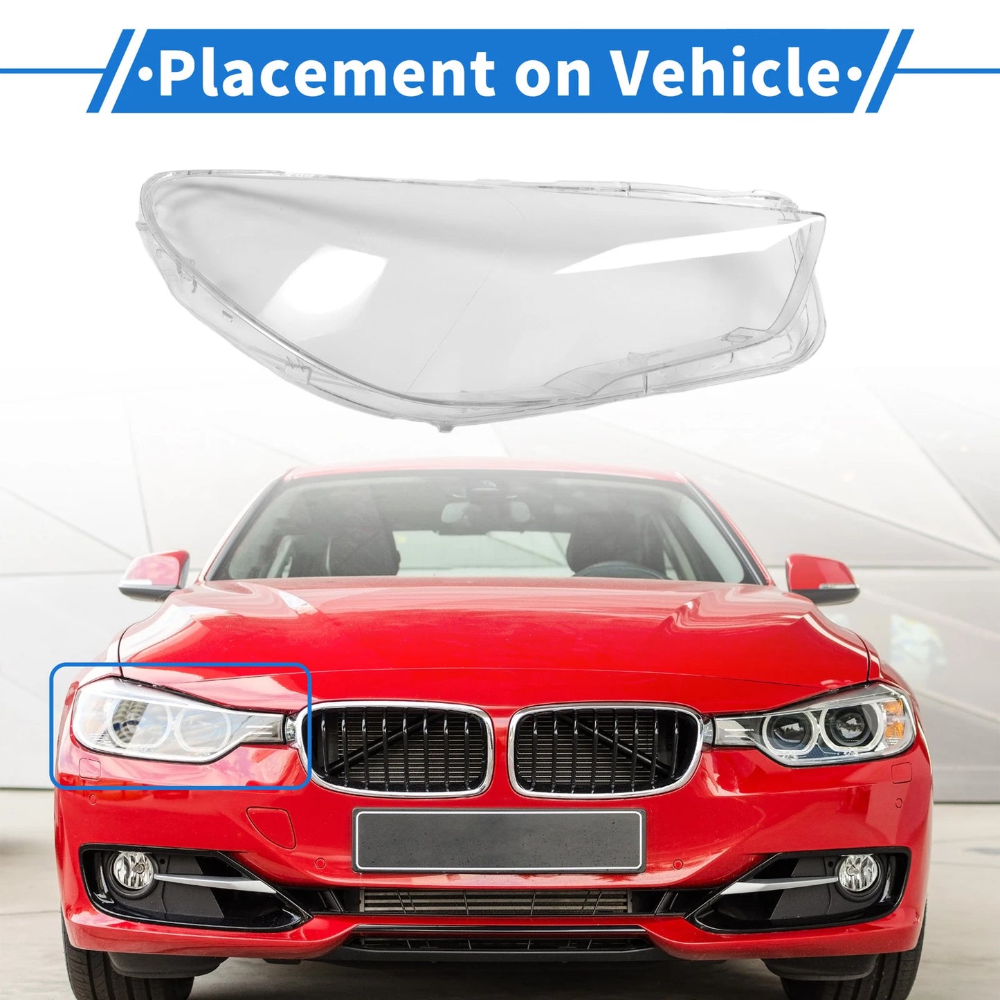 1 Pc Headlight Lens Cover for BMW 5 Series GT F07 (2010–2017) No. 63127262728